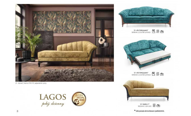 Dīvāns LAGOS Taranko LA-SOFA 2